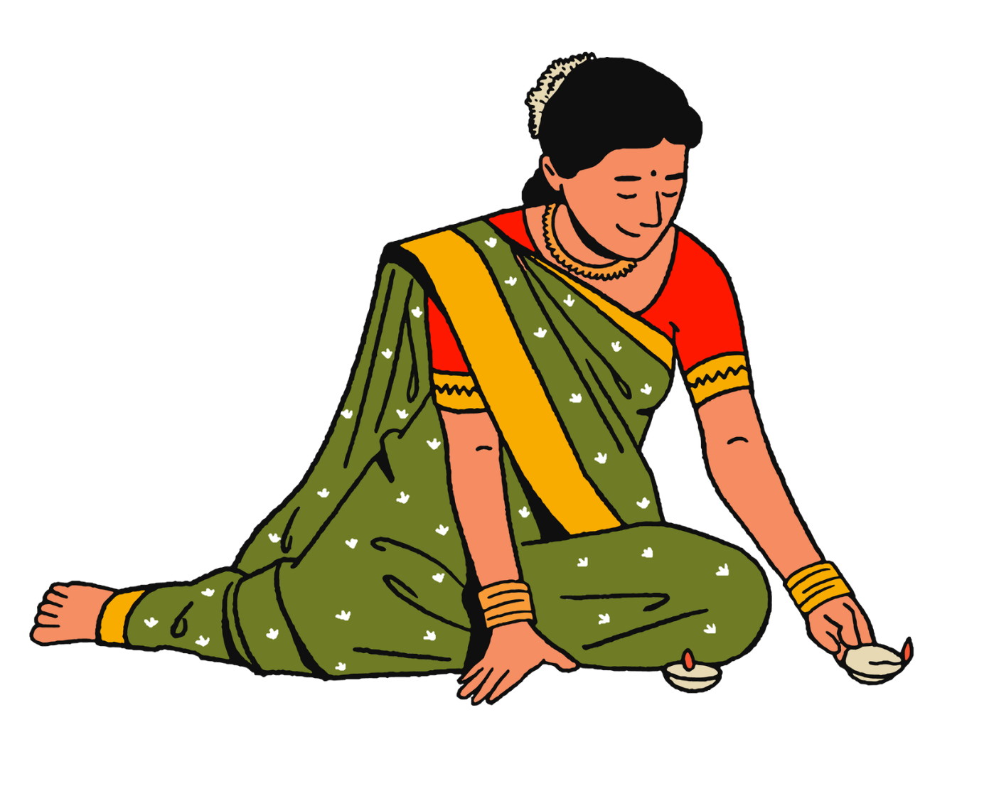Traditional woman illustration